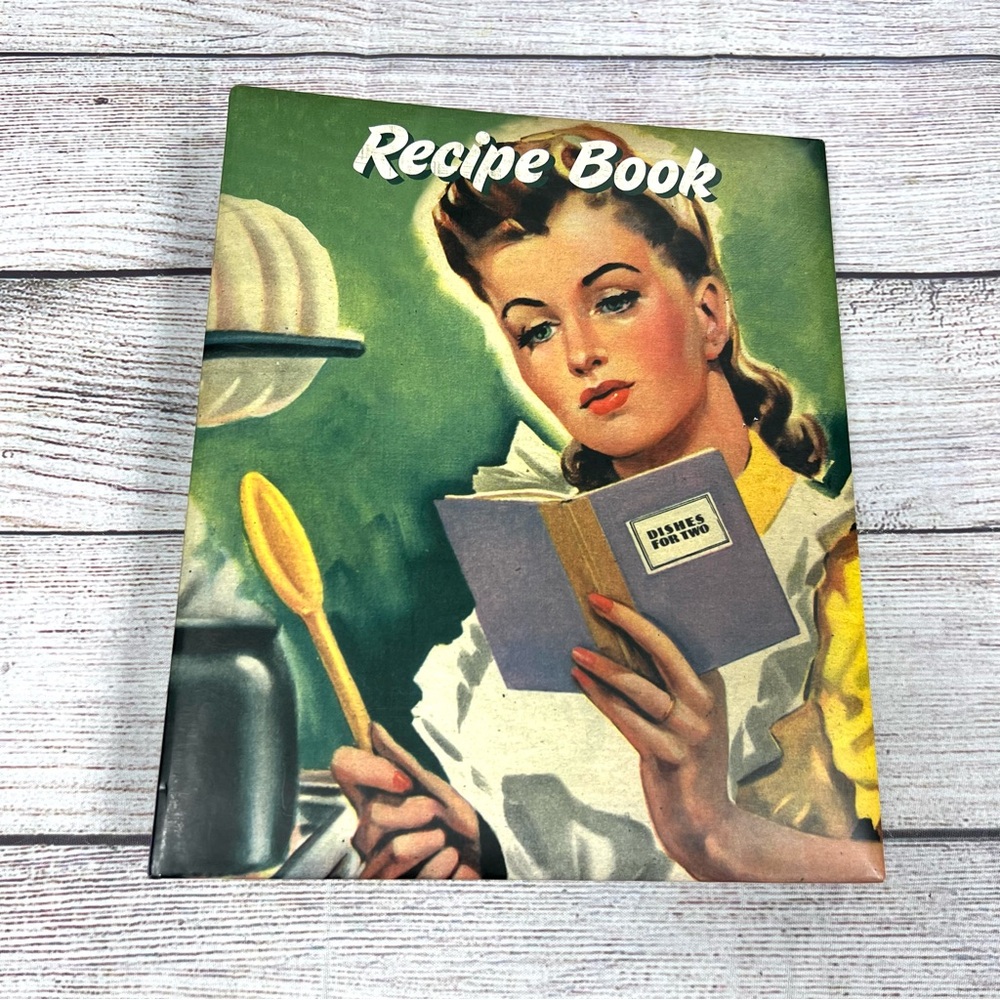 Paperchase Vintage Women Print 3 Ring Binder Recipe Book Organizer
